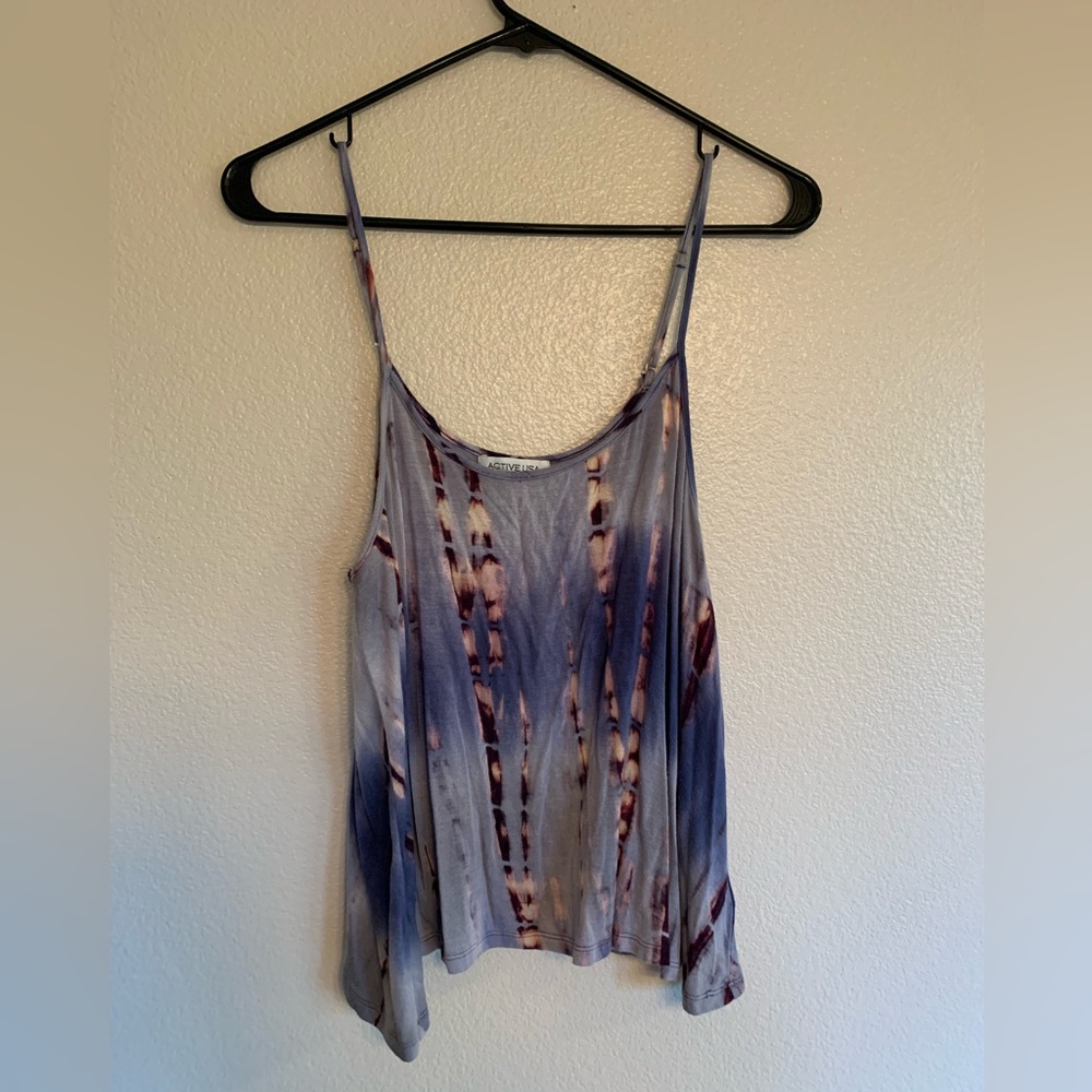 Tie dye crop top tank top Y2K festival top EDM concert country - Picture 2 of 5